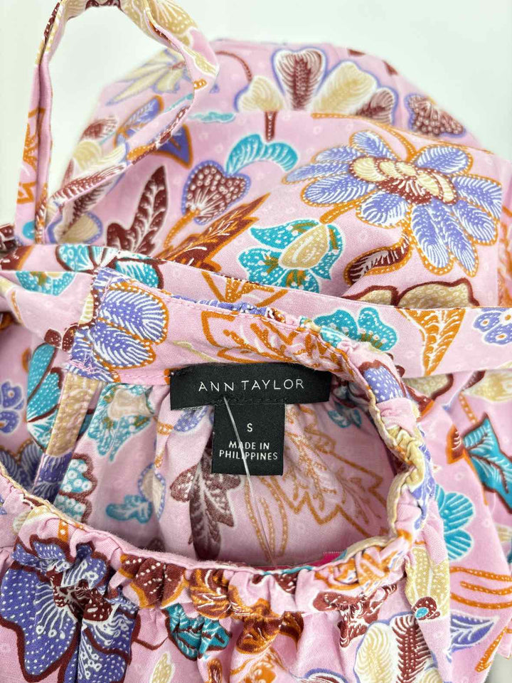 Size S Ann Taylor PINK PRINT Shirt