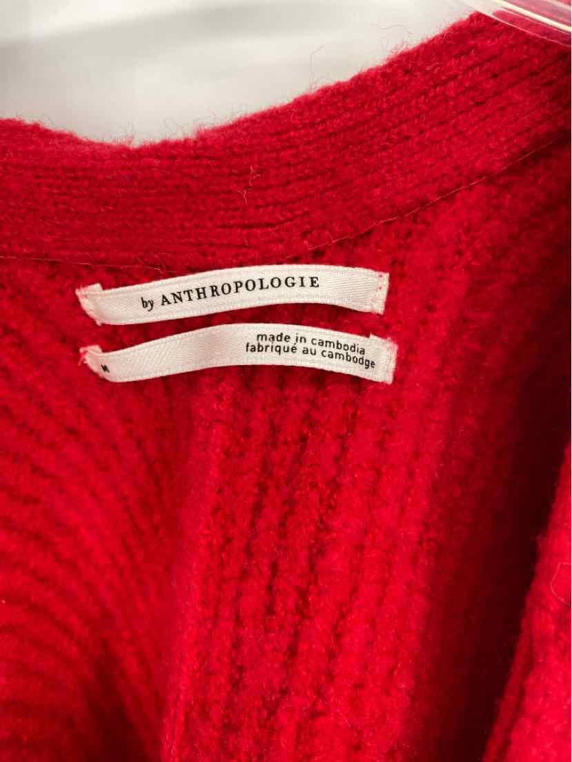 Size M Anthropologie Red Cardigan