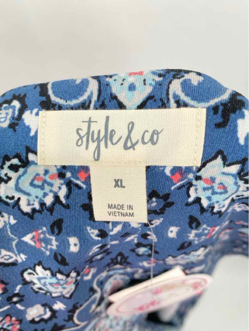 Size XL Style & Co Blue Print Romper