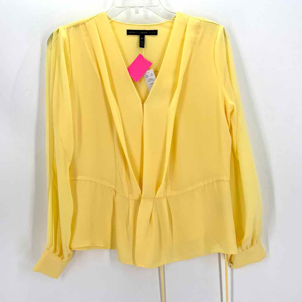 Size XS White House Black Market Yellow Shirt