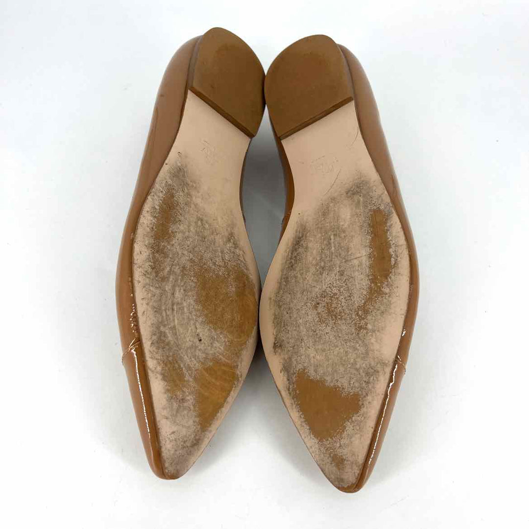 Shoe Size 8 Tan PATENT Flats