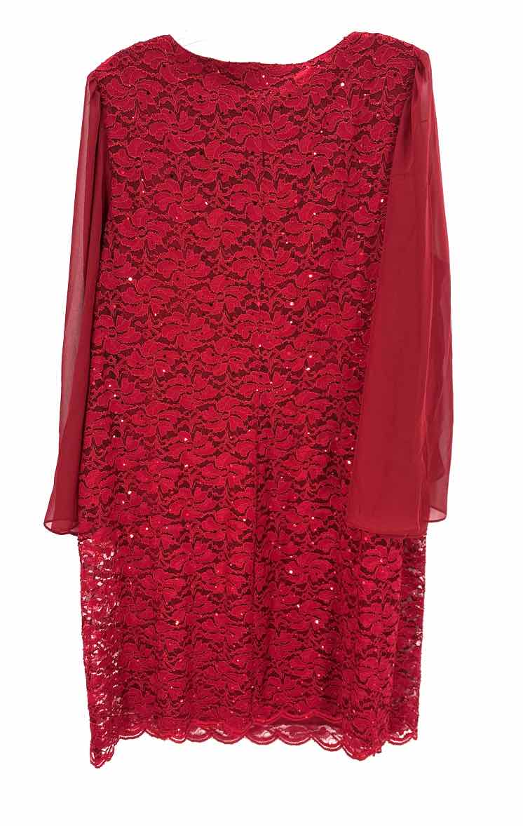 Size 24 CONNECTED APPAREL Burgundy Dress