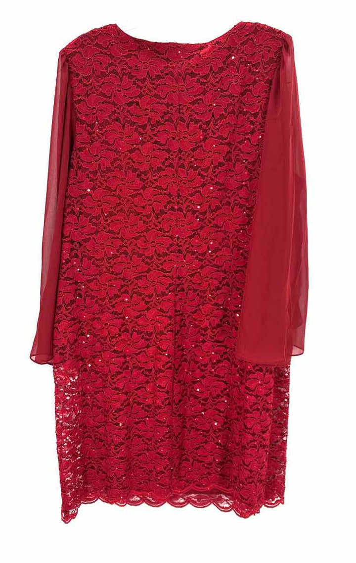 Size 24 CONNECTED APPAREL Burgundy Dress