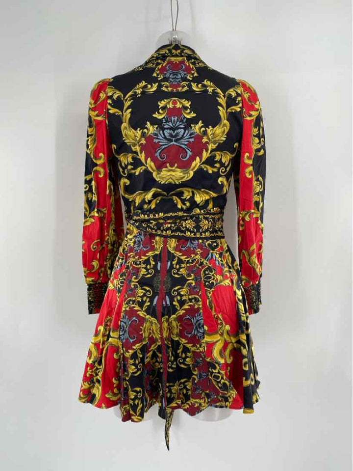 Size 2 Alice + Olivia Black Print Jacket