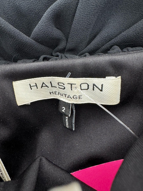 Size 2 HALSTON Black Dress