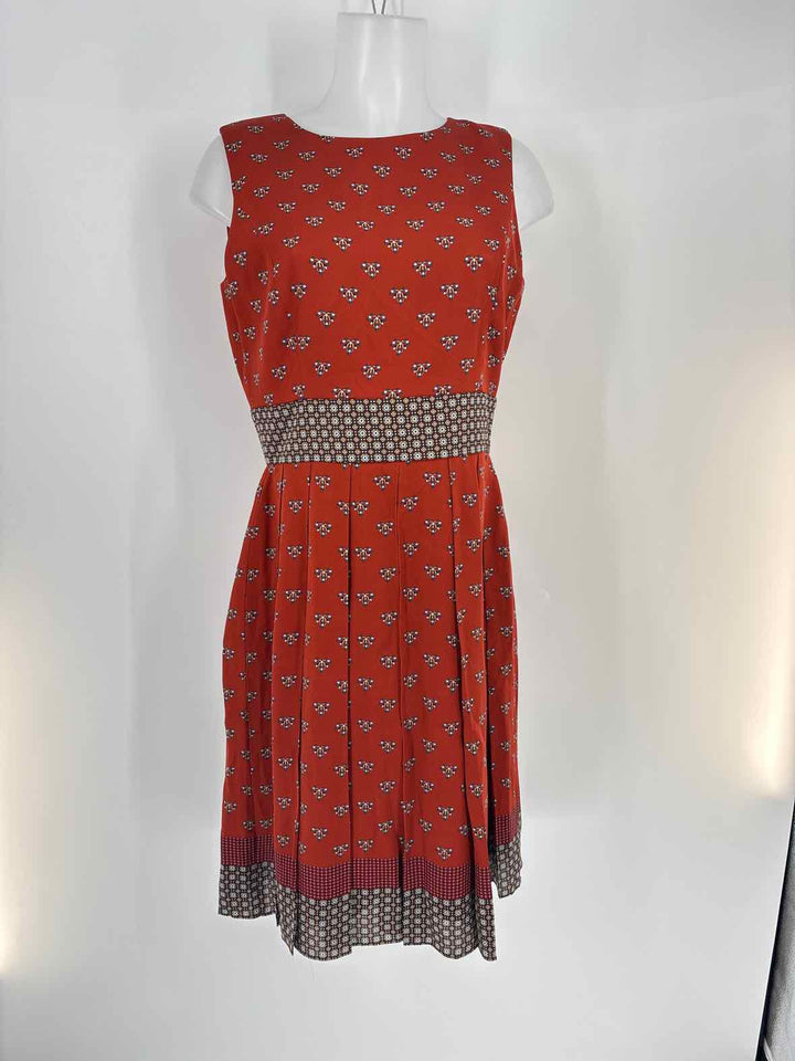 Size 8 Brooks Brothers ORANGE PRINT Dress