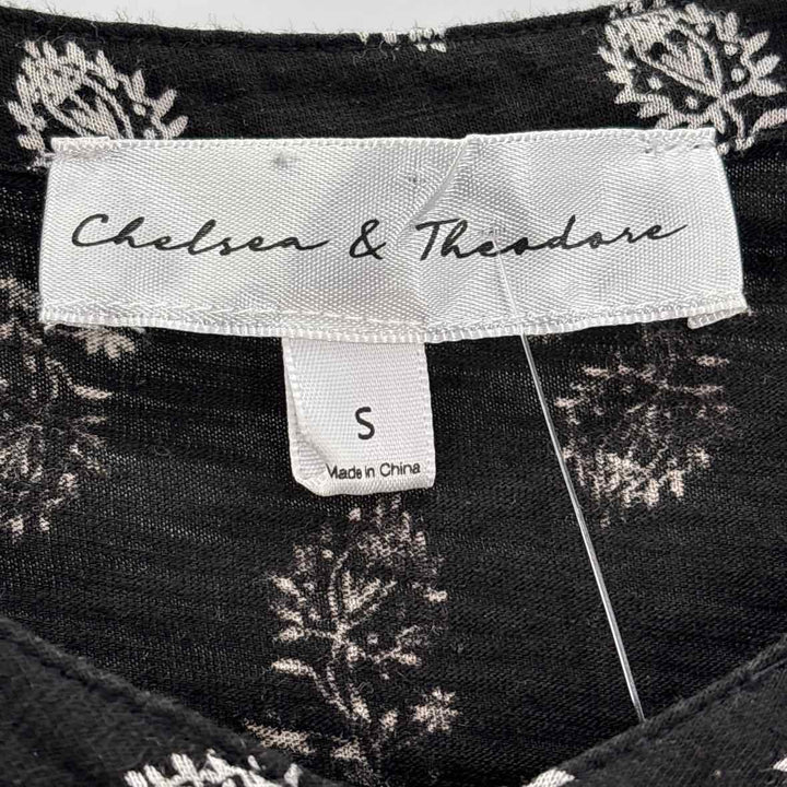 Size S CHELSEA & THEODORE Black Knit Shirt