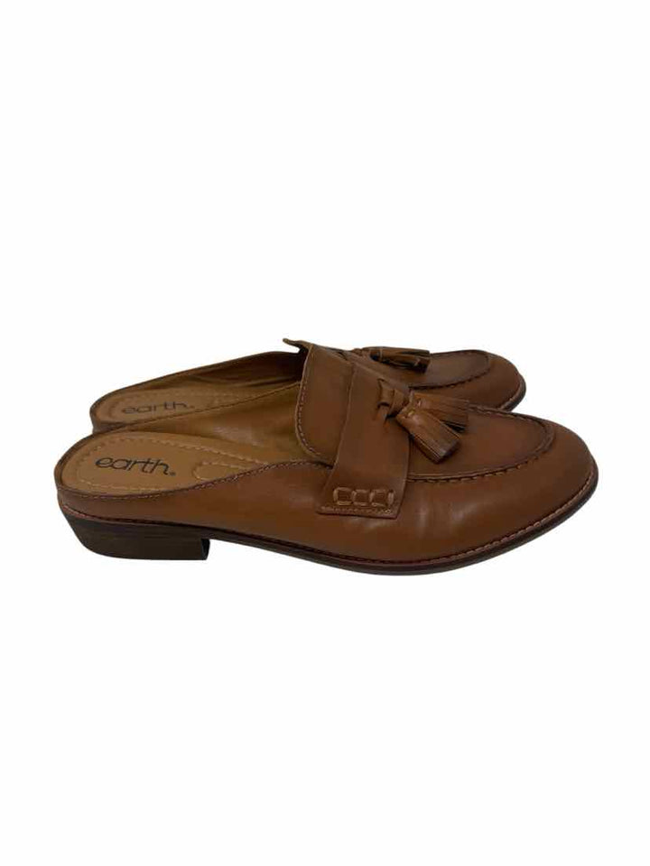 Shoe Size 9.5 Brown Leather Mules