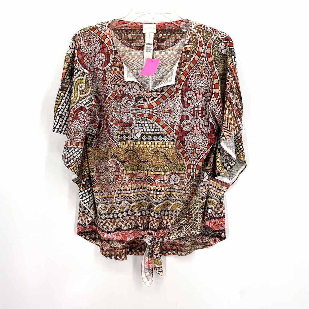 Size 1 Chico's Multi-Color Shirt