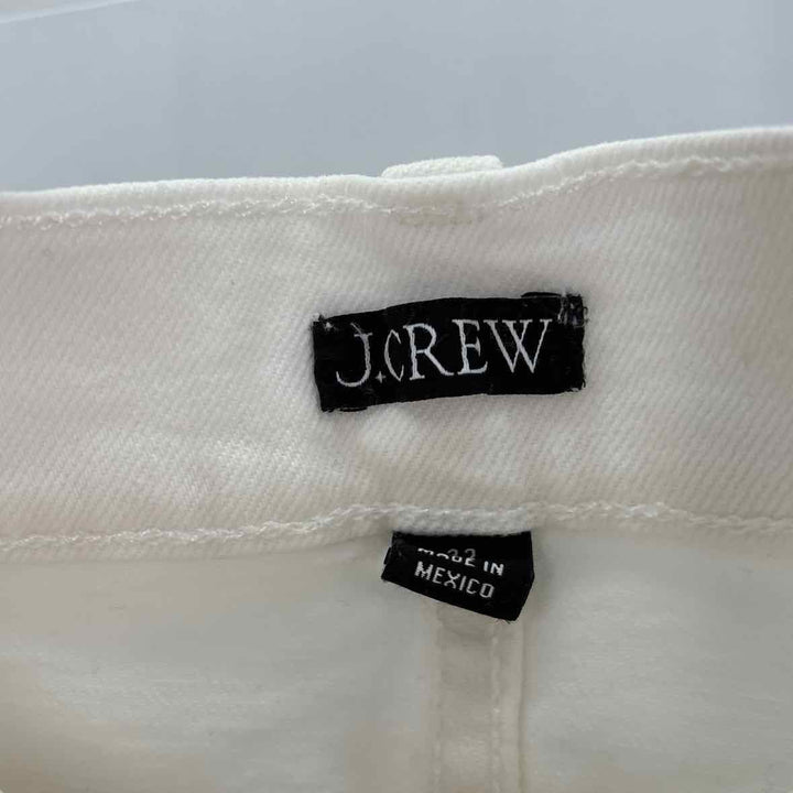 Size 32 J Crew White Denim Skirt