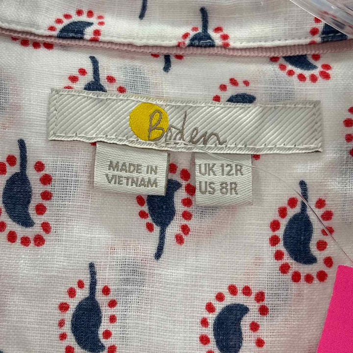Size 8 Boden White Shirt