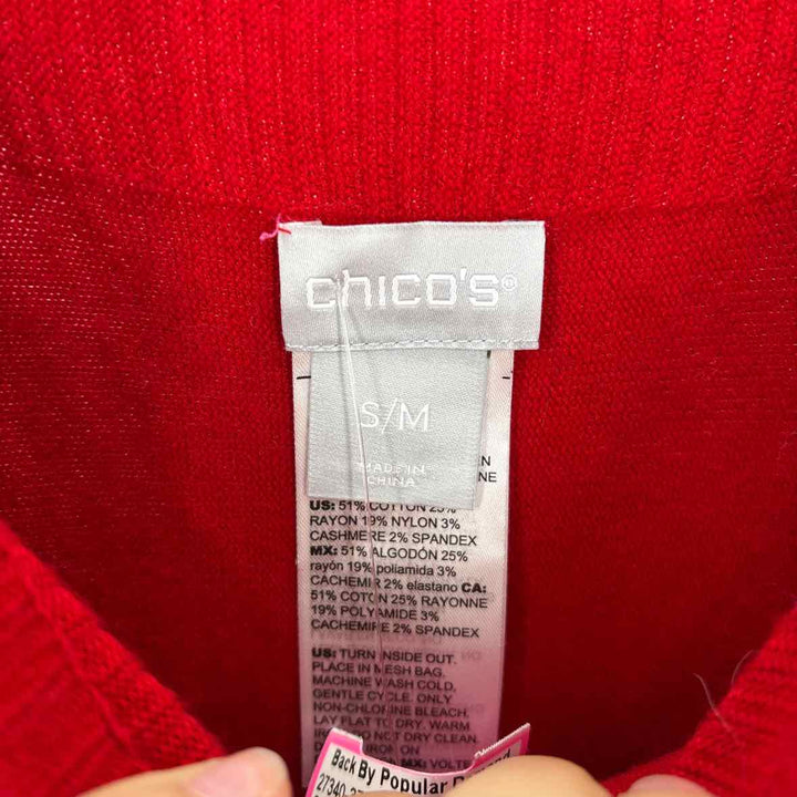 Size S/M Chico's Red Sweater