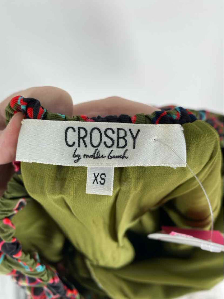 Size XS CROSBY Green Print Dress