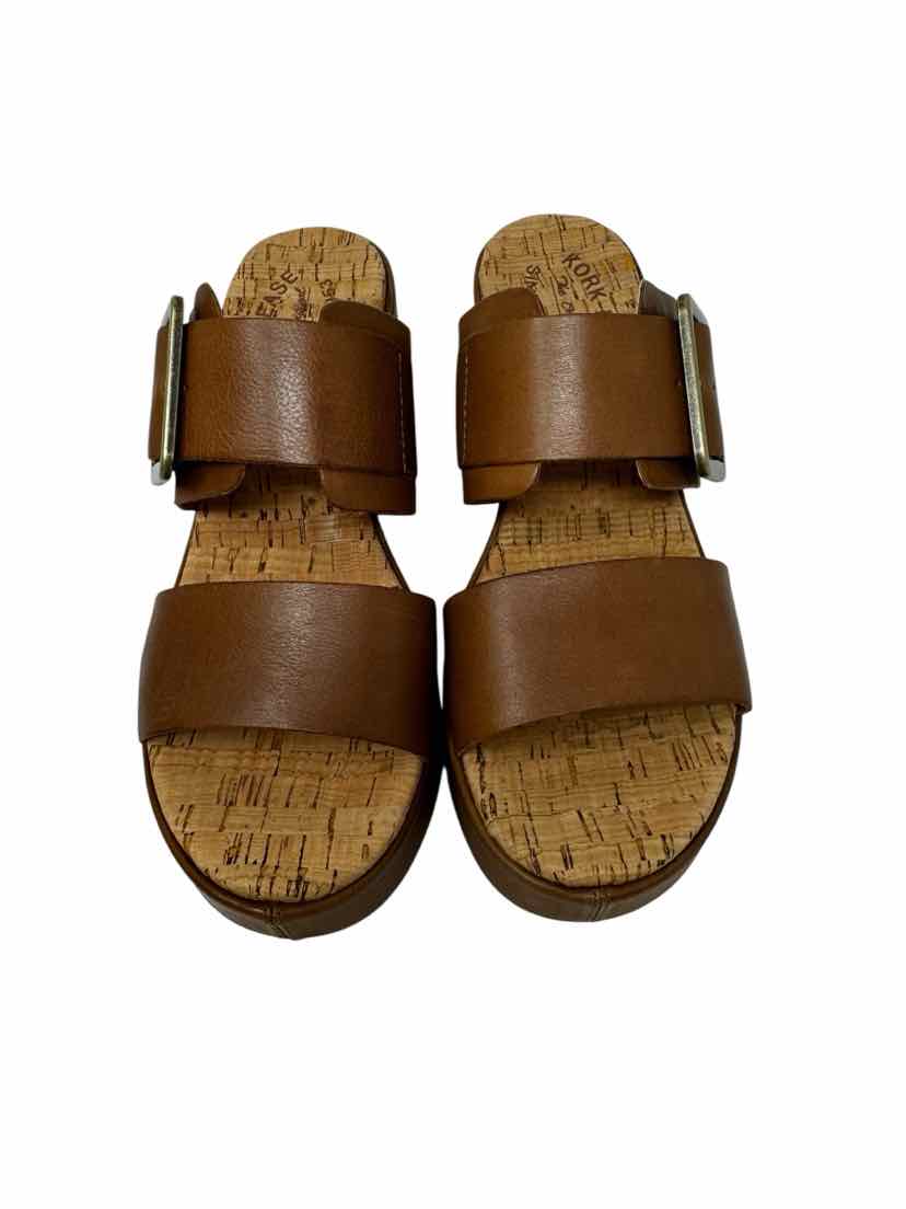Shoe Size 7 KORK EASE Brown Leather Sandals