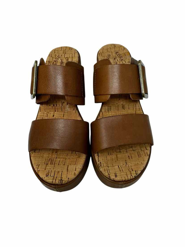 Shoe Size 7 KORK EASE Brown Leather Sandals