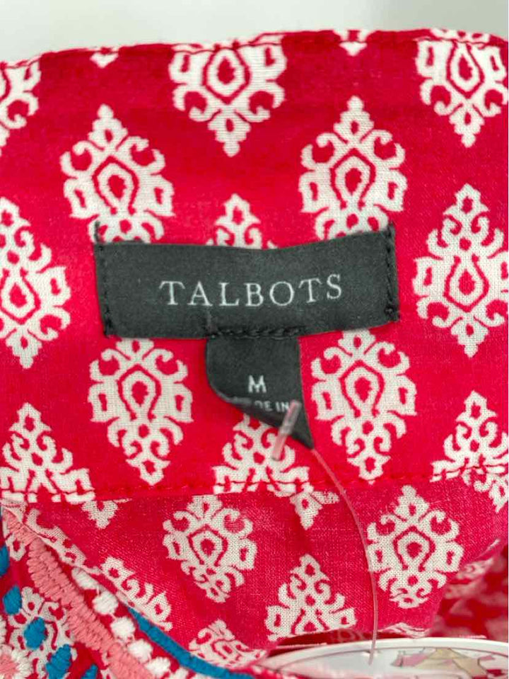 Size M Talbots PINK PRINT Shirt