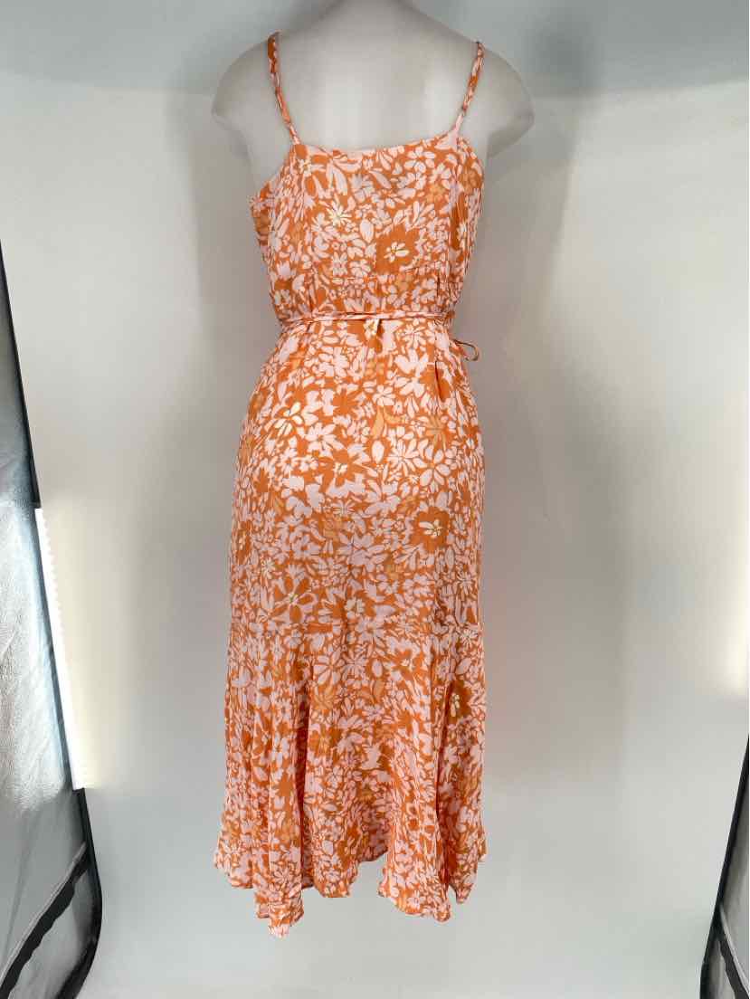 Size L MINK PINK ORANGE PRINT Dress