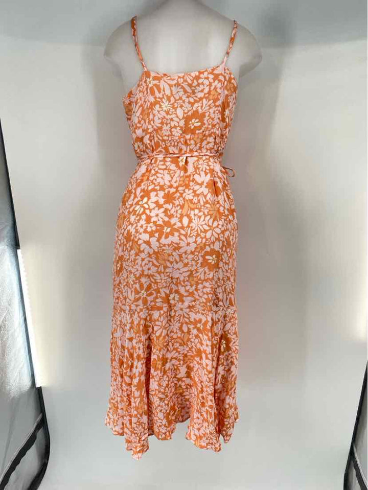 Size L MINK PINK ORANGE PRINT Dress