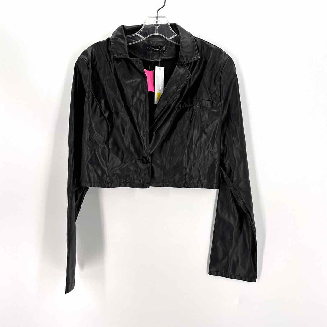 Size XL Black Faux Leather Jacket