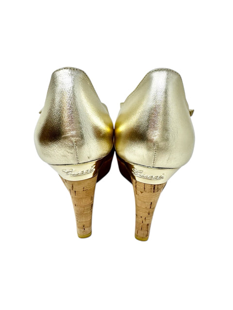 Shoe Size 38.5 Gucci Gold Luxury - Heels