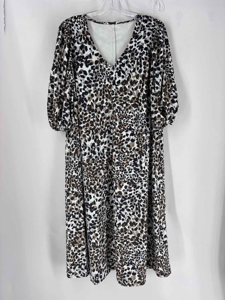 Size M TYLER BOE Black Print Dress