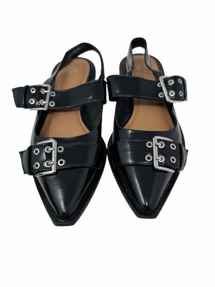 Shoe Size 9 WILD  FABLE Black Leather Mules