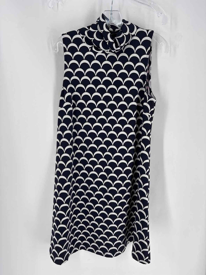 Size L JULIE BROWN Navy Print Dress
