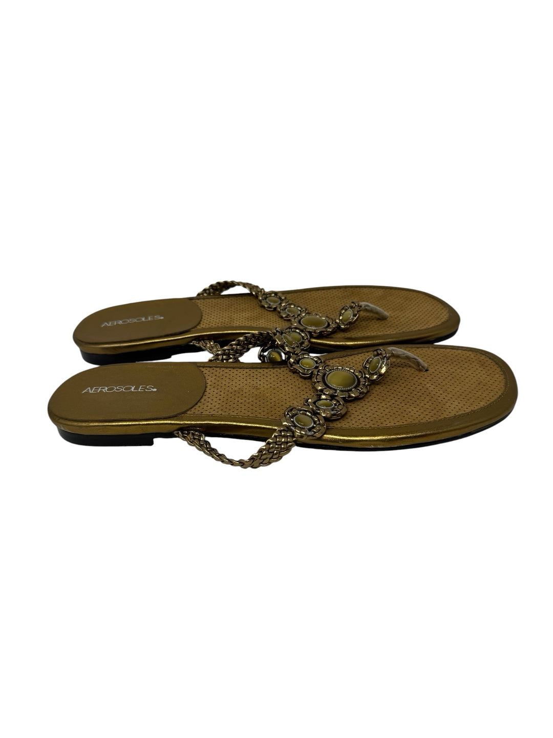 Shoe Size 9 AEROSOLES Gold Leather Sandals