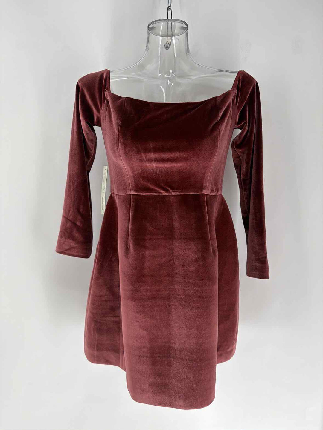 Size 2 HUTCH Burgundy Velour Dress