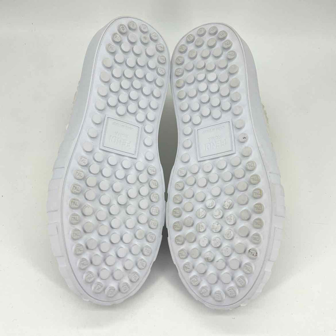Shoe Size 9 Fendi White Rubber Luxury - Sneakers