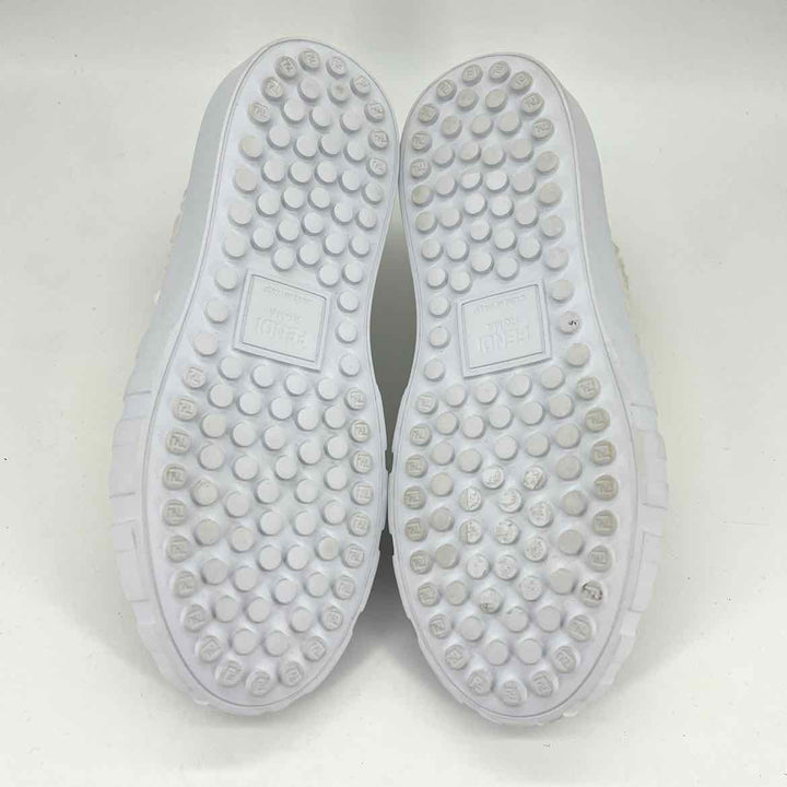 Shoe Size 9 Fendi White Rubber Luxury - Sneakers