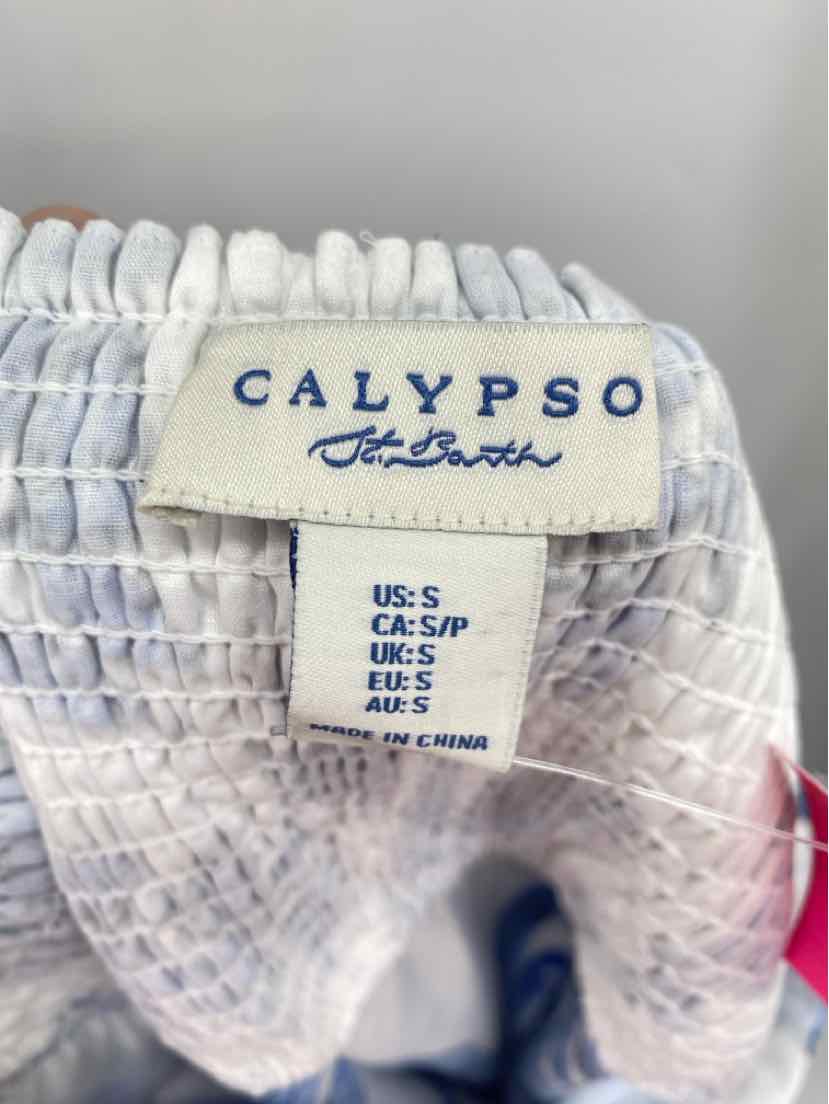 Size S CALYPSO Blue Print Dress