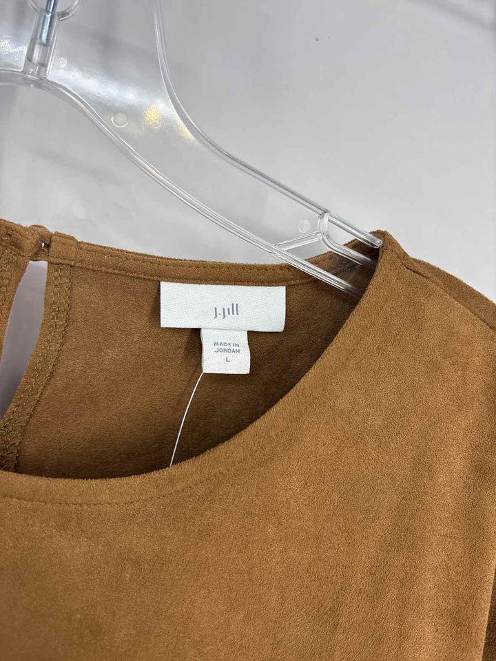 Size L J JILL Tan Suede Shirt