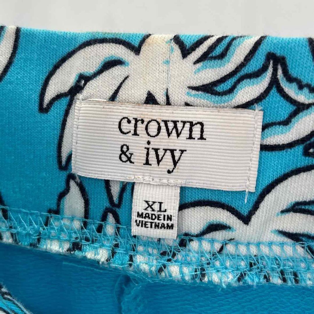 Size XL CROWN & IVY Blue Skirt