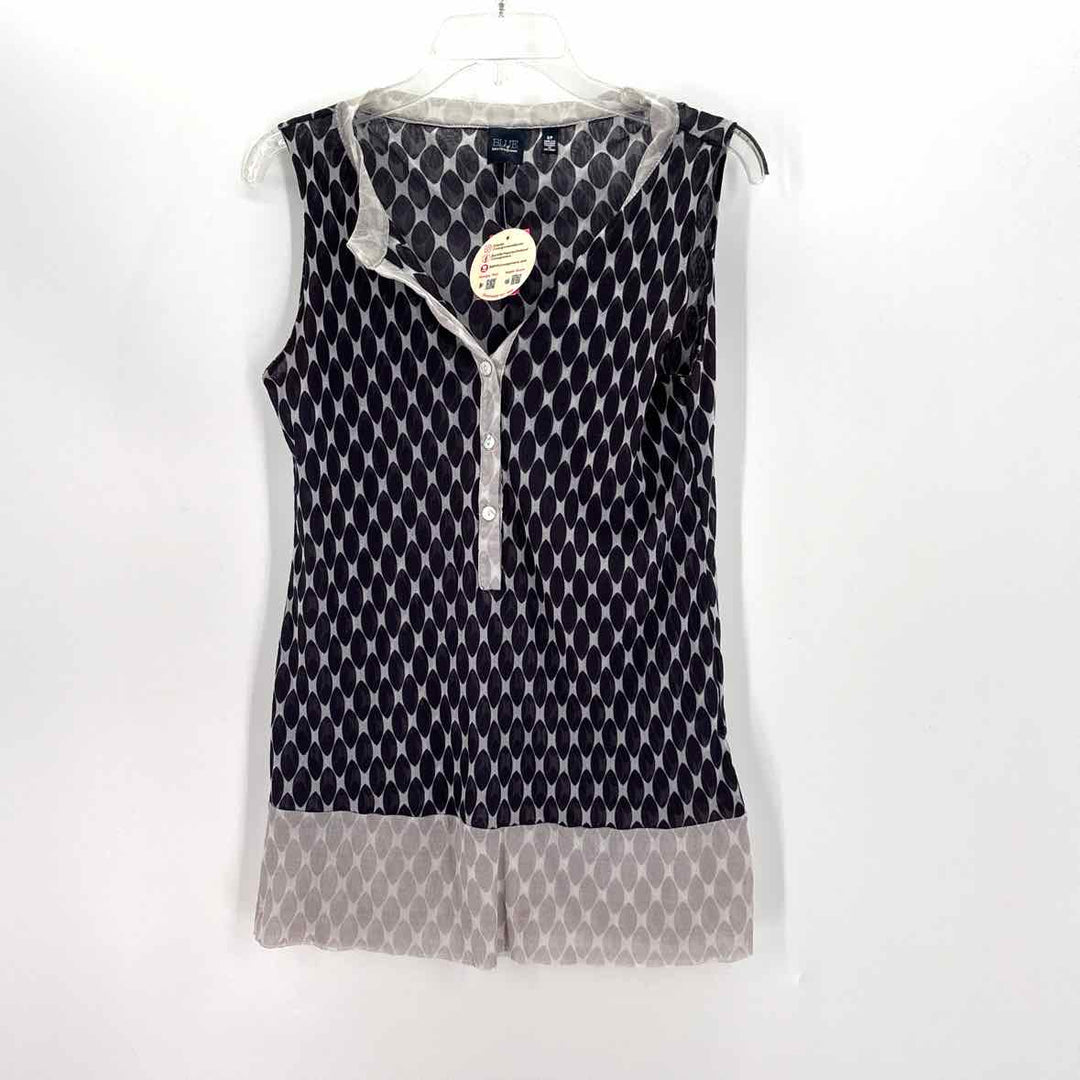 Size S SAKS FIFTH AVENUE Black Print Shirt