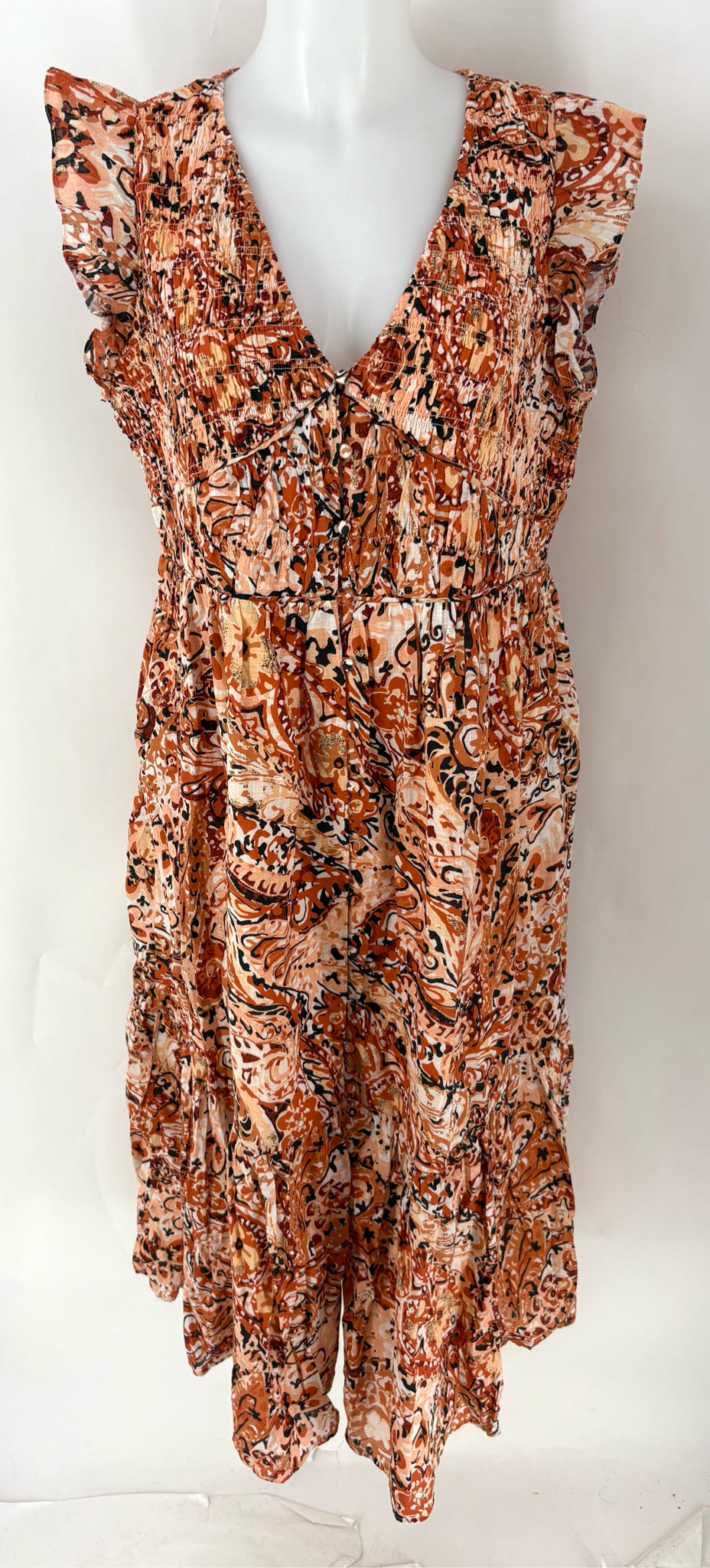 Size 1X Anthropologie Orange Dress