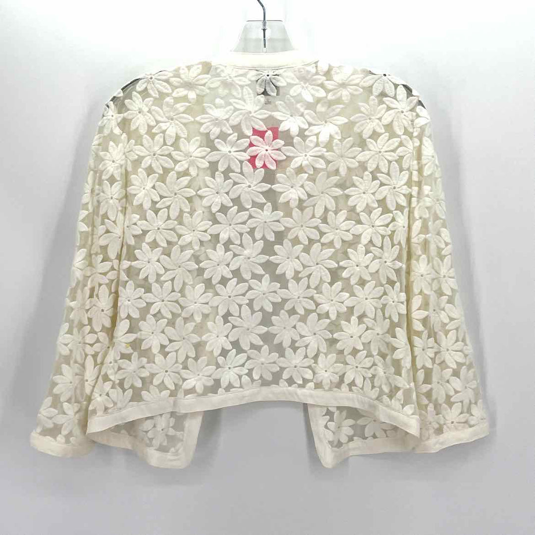 Size 12 Anne Klein Ivory Mesh Cardigan