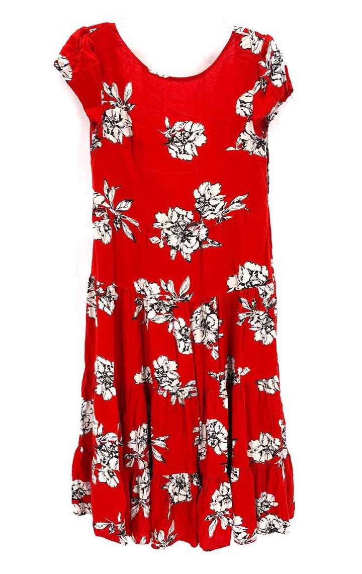 Size XS FREE PEOPLE Red Print Dress