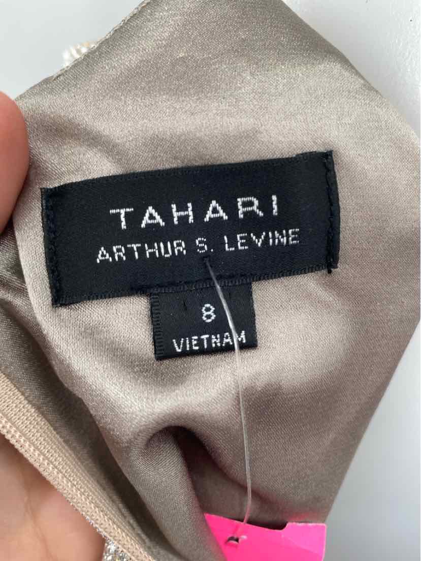 Size 8 TAHARI Silver Dress