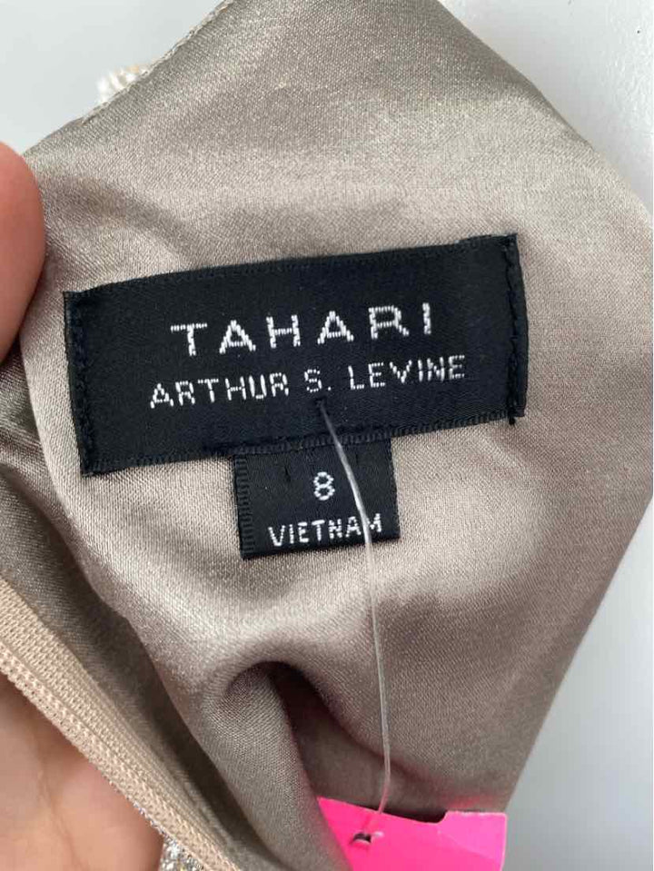 Size 8 TAHARI Silver Dress