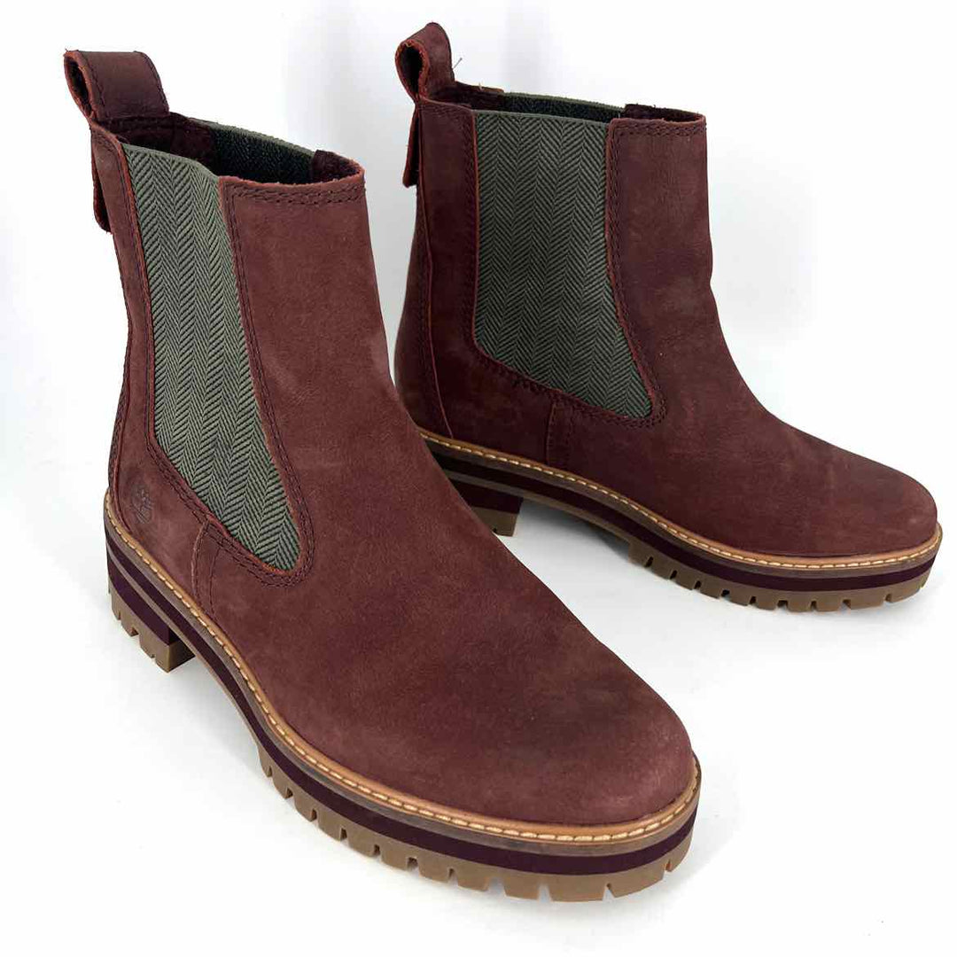 Shoe Size 7.5 TIMBERLAND Red Leather Boots