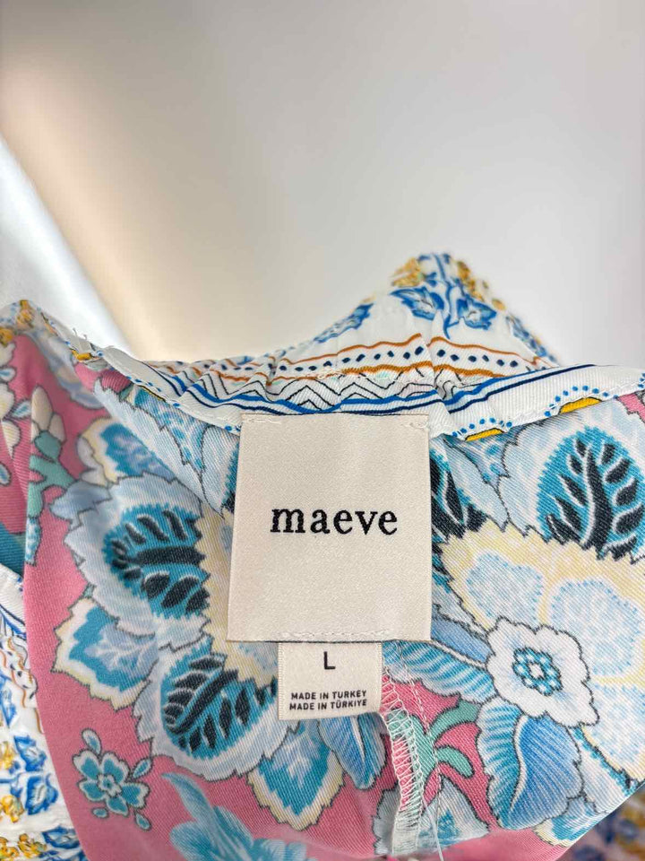 Size L Anthropologie Multi-Color Silk Shorts