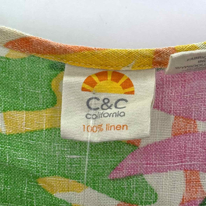 Size 2X C&C Multi-Color Linen Shirt