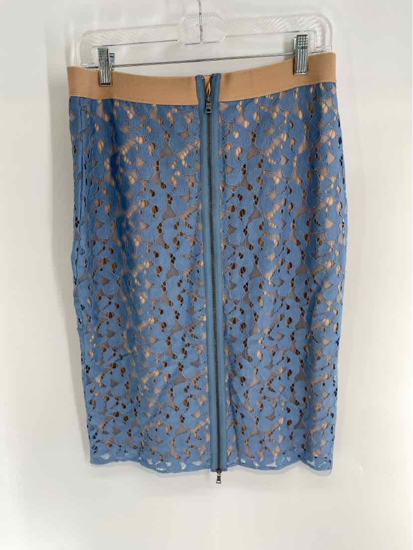 Size M BCBG Blue Lace Skirt