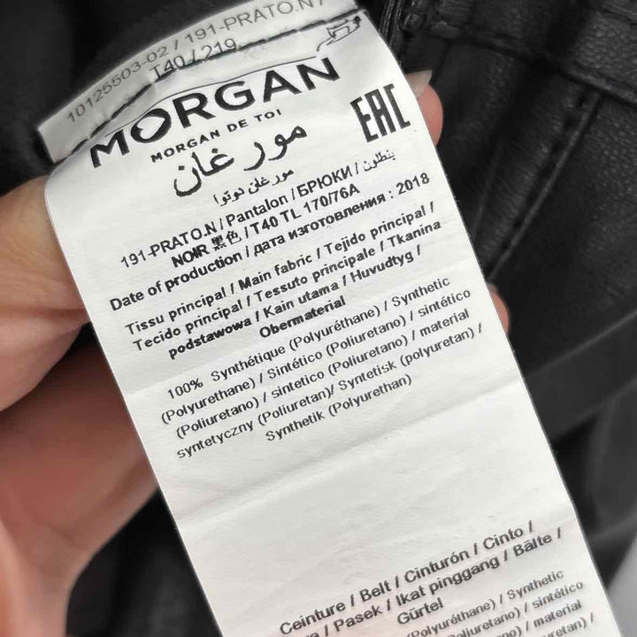 Size 40 Black Faux Leather Pants
