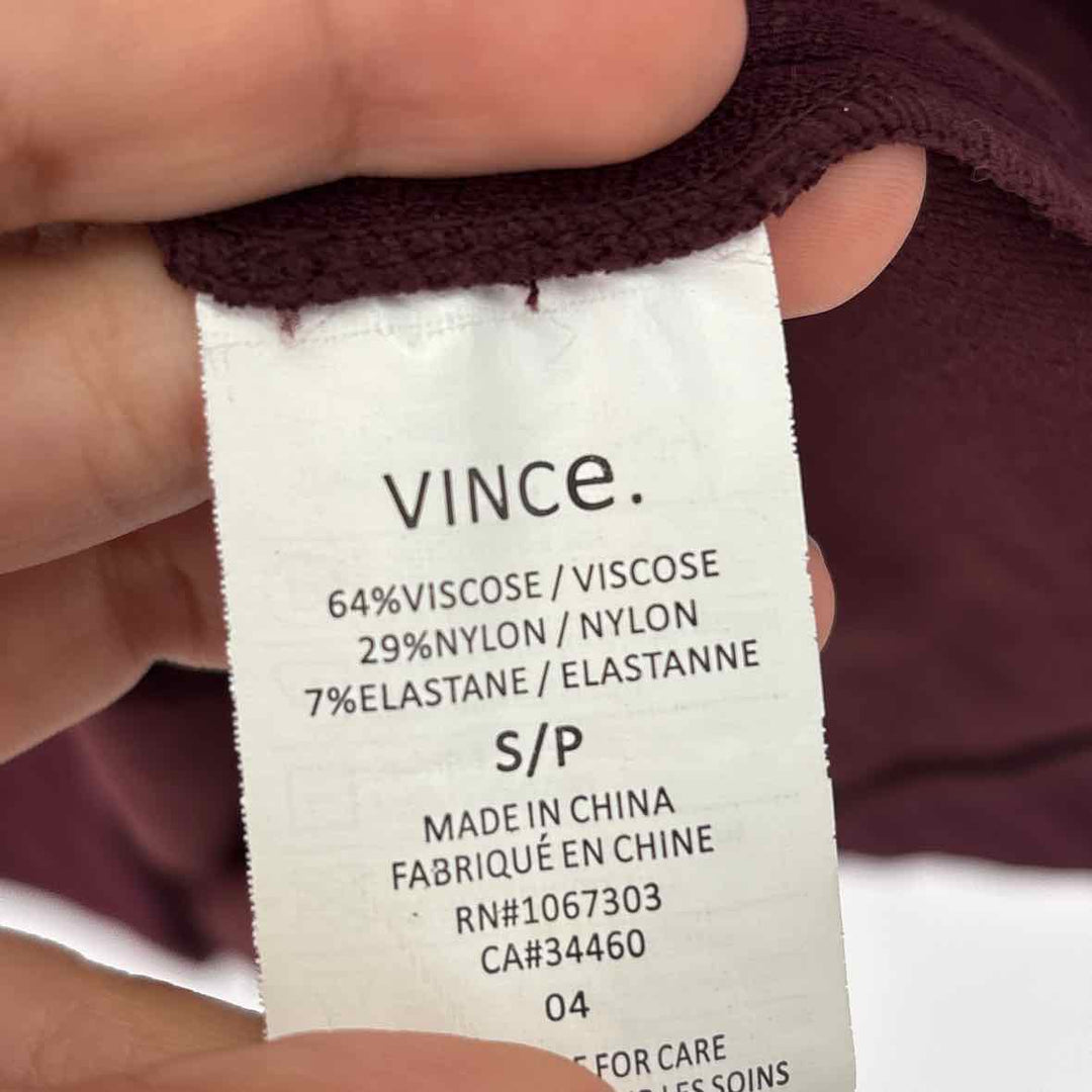 Size S VINCE Burgundy Dress