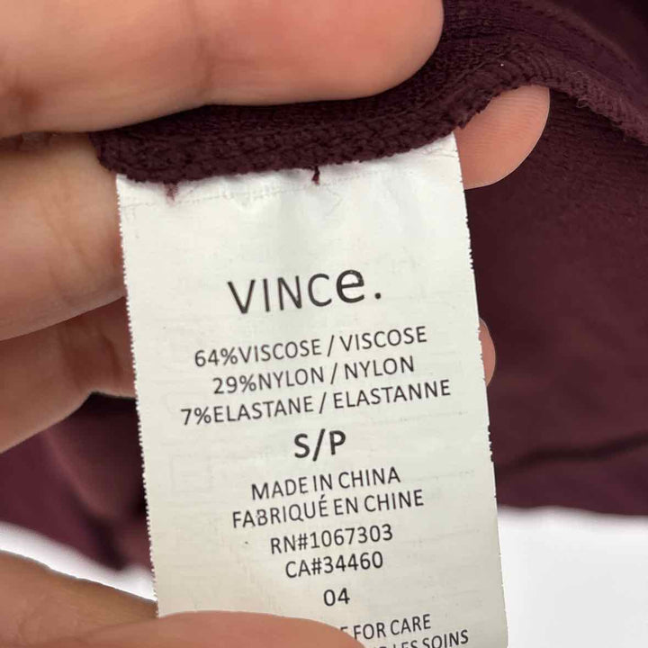 Size S VINCE Burgundy Dress