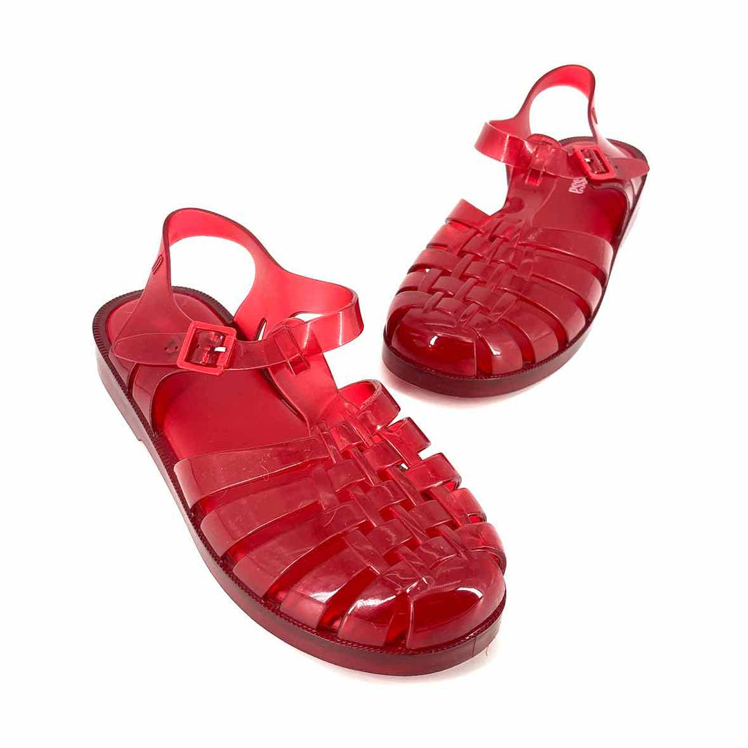 Shoe Size 8 MELISSA Red Rubber Sandals