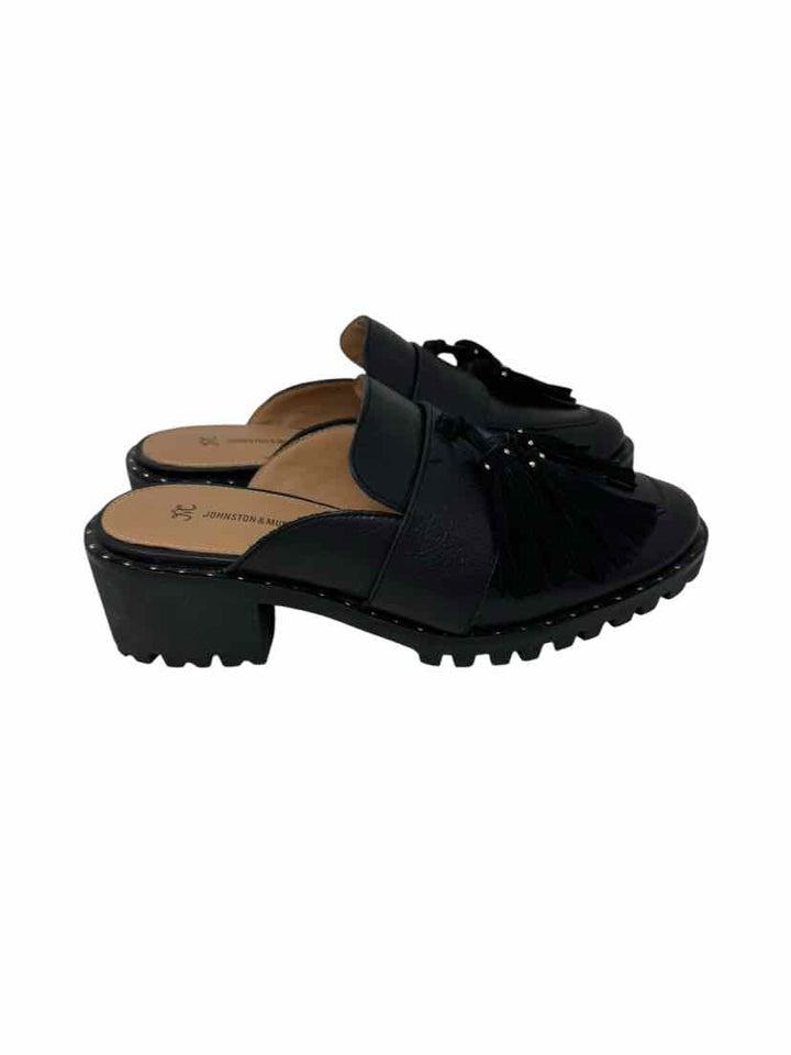 Shoe Size 7.5 JOHNSTON & MURPHY Black Mules