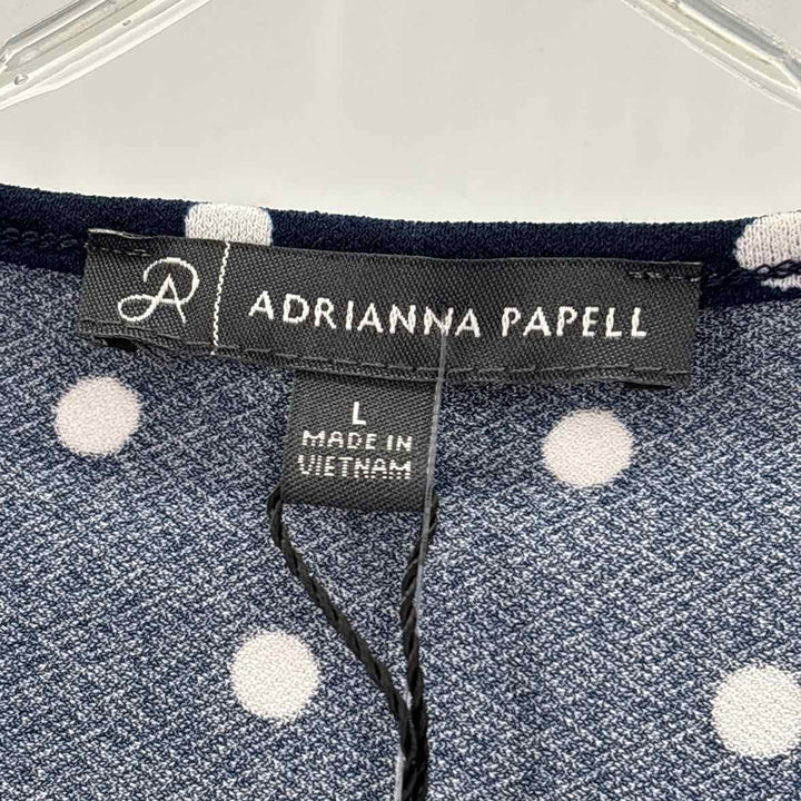 Size L Adrianna Papell Navy Shirt